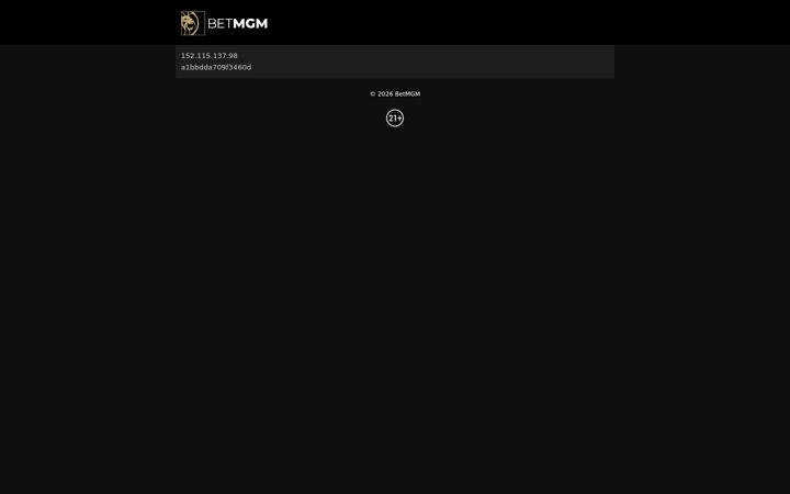 Posnetek zaslona betmgm.com