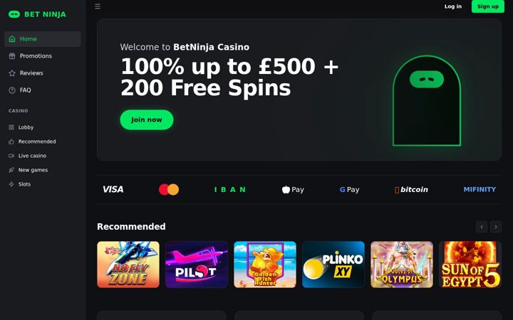 Screenshot of betninja.co.im