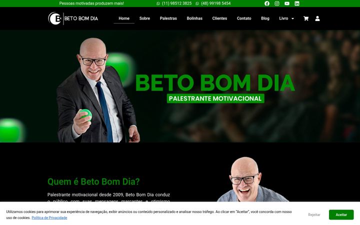 Capture d'écran de betobomdia.com.br