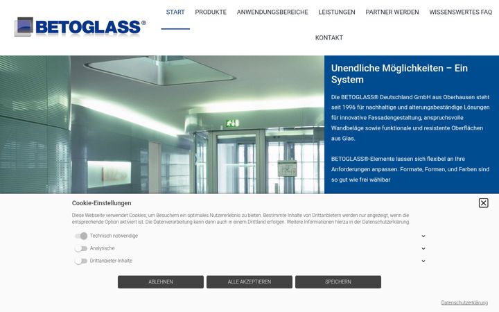 Ekrānuzņēmums no betoglass.de