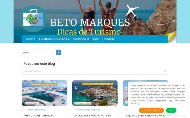 Capture d'écran de betomarquesdicasdeturismo.com.br