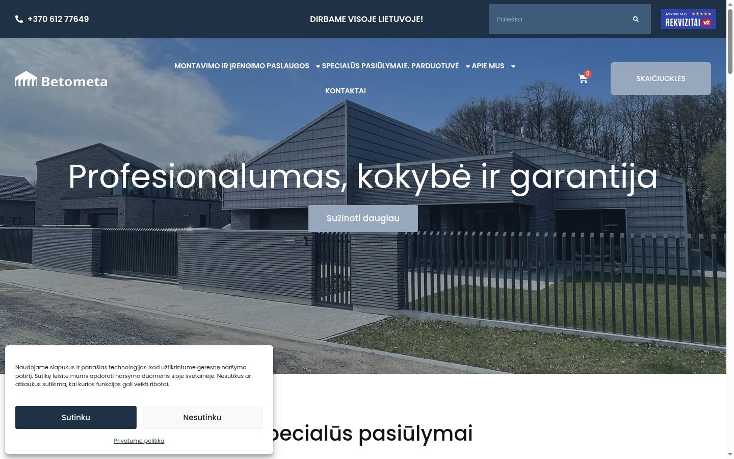 Screenshot del banner di consenso mostrato prima di qualsiasi interazione
