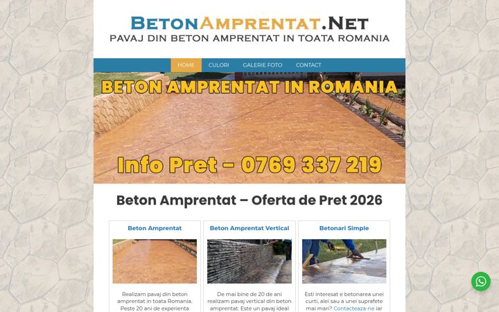Screenshot ta' beton-amprentat.net