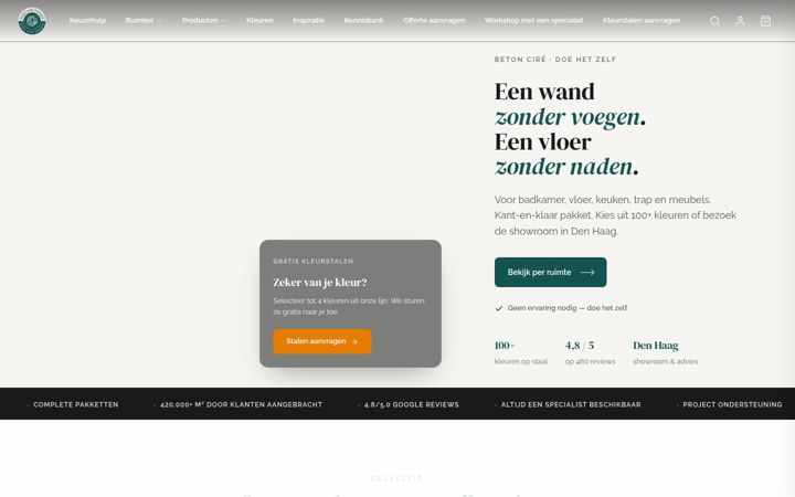 Screenshot of beton-cire-webshop.nl