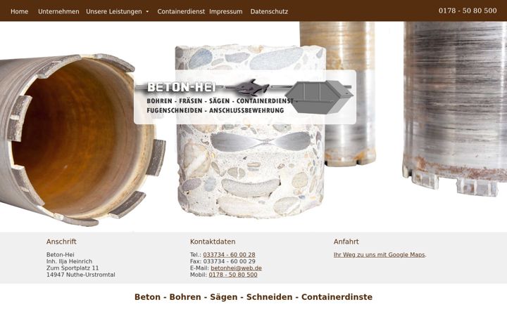 Screenshot of beton-hei.de