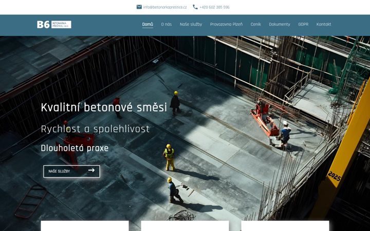 Zrzut ekranu betonarkaprestice.cz