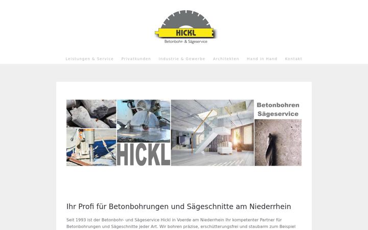 Screenshot of betonbohren-hickl.de