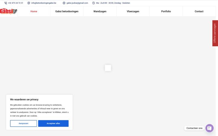 Skjermbilde av betonboringengabsi.be