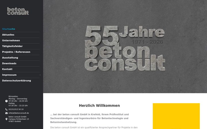 Posnetek zaslona betonconsult.de