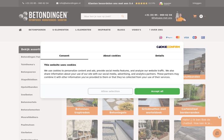 Screenshot of betondingen.nl