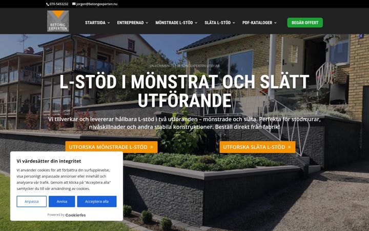 Screenshot of betongexperten.nu