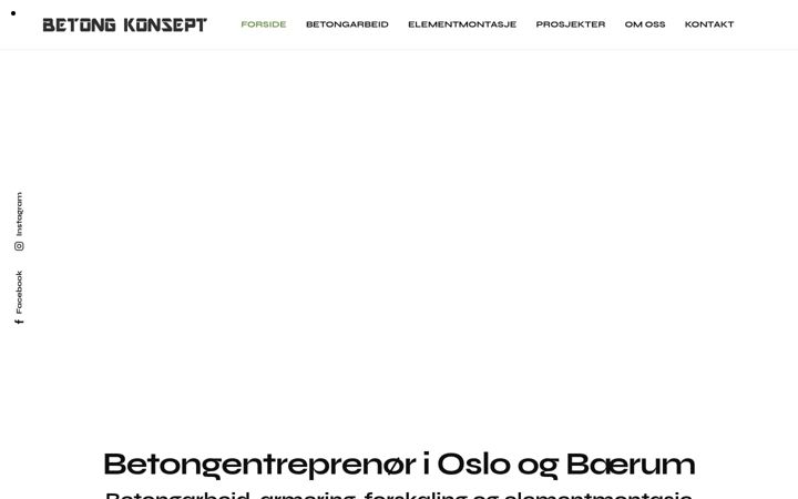Screenshot of betongkonsept.no