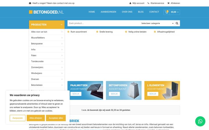 Screenshot of betongoed.nl