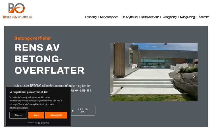 Screenshot di betongoverflater.no
