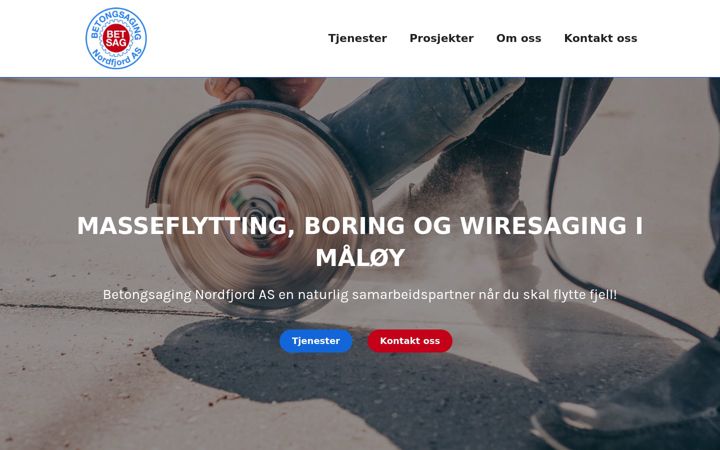 Screenshot di betongsaging-nordfjord.no