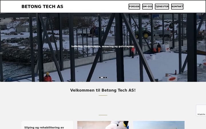 Screenshot of betongtech.no