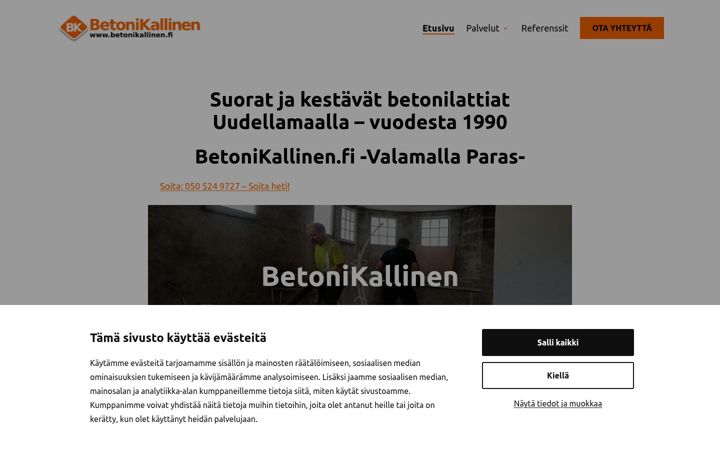 Captură de ecran a betonikallinen.fi