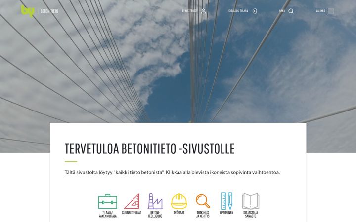 Screenshot of betonitieto.fi