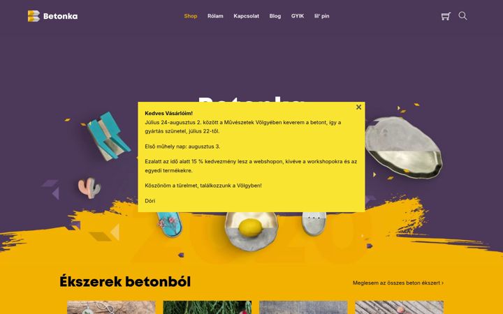 Screenshot di betonka.hu
