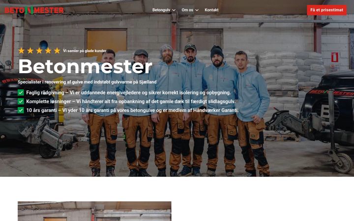 Screenshot of betonmester.dk