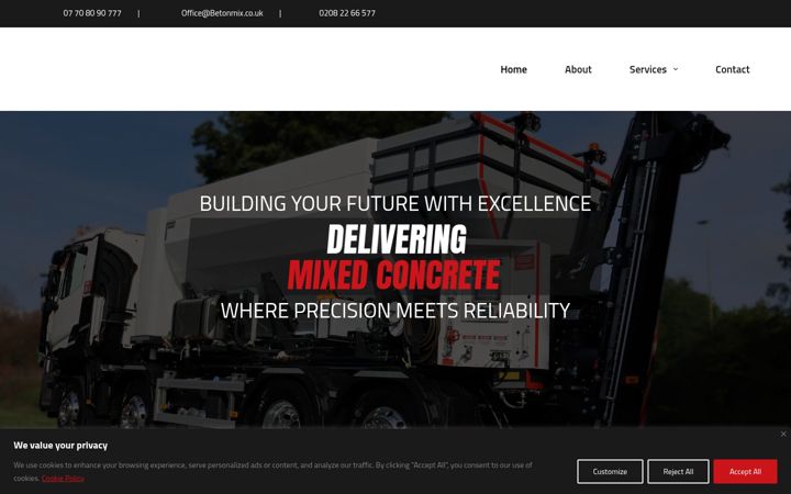 Screenshot of betonmix.co.uk