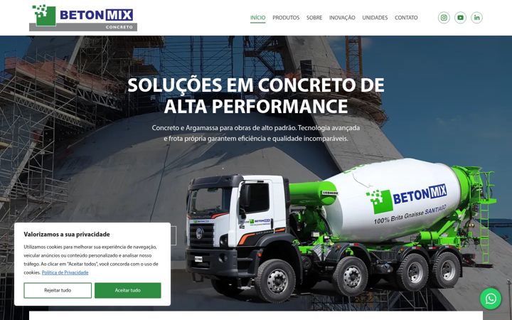 Screenshot of betonmixconcreto.com.br