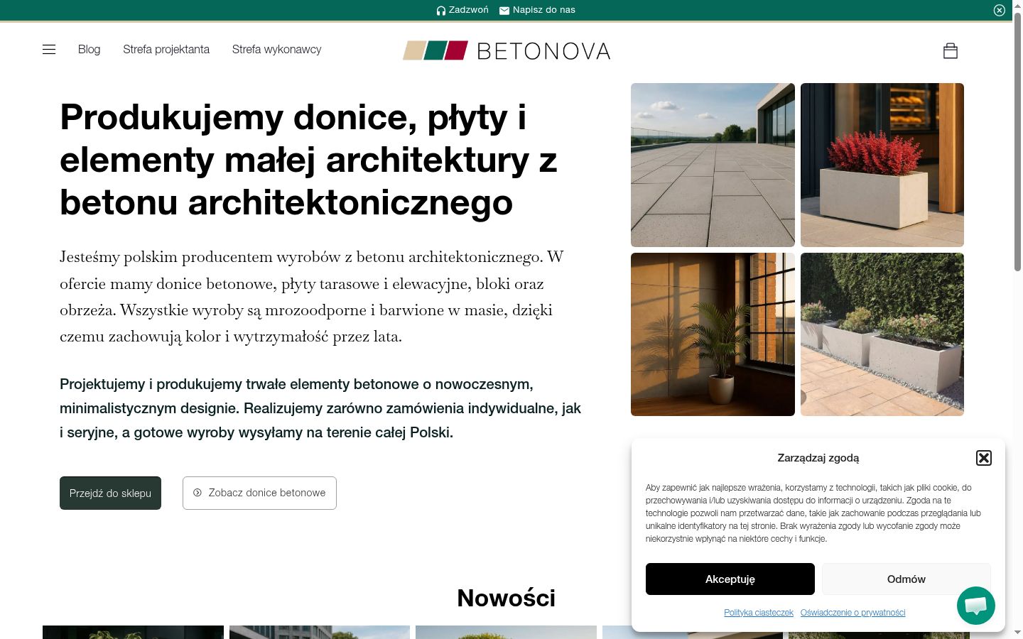 Snimka zaslona bannera za privolu prikazanog prije bilo kakve interakcije