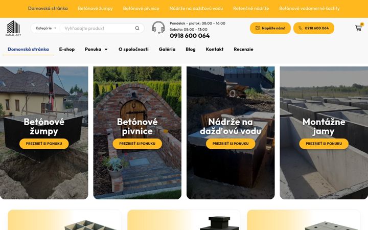 Screenshot of betonovezumpy-kamal.sk