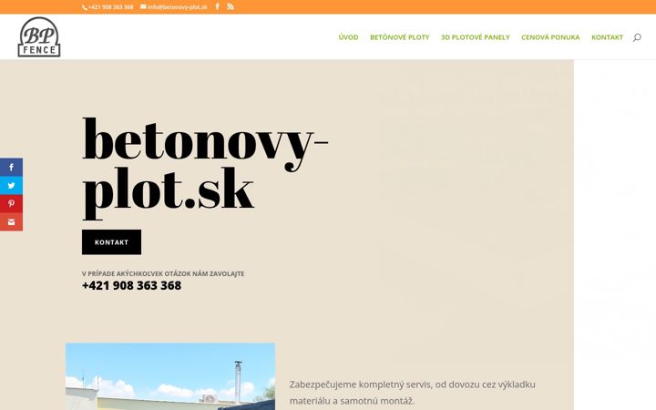 Screenshot of betonovy-plot.sk