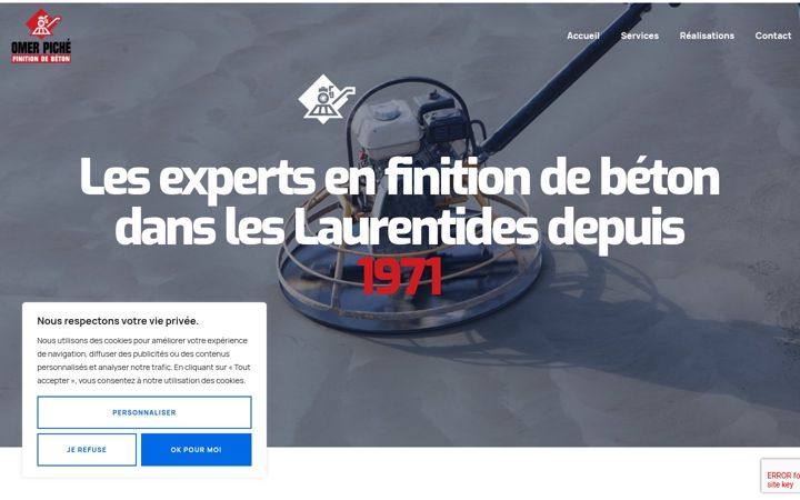 Screenshot of betonpiche.ca