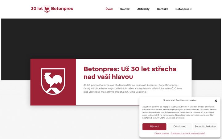 Zrzut ekranu betonpres30let.cz