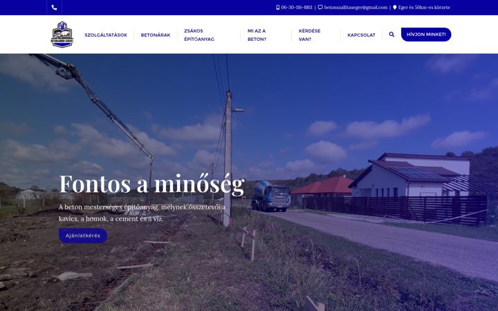 Screenshot of betonpumpaeger.hu