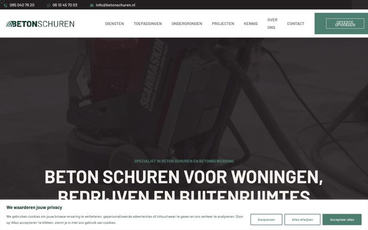Screenshot of betonschuren.nl