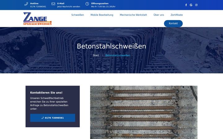 Screenshot of betonstahlschweissen-in.de