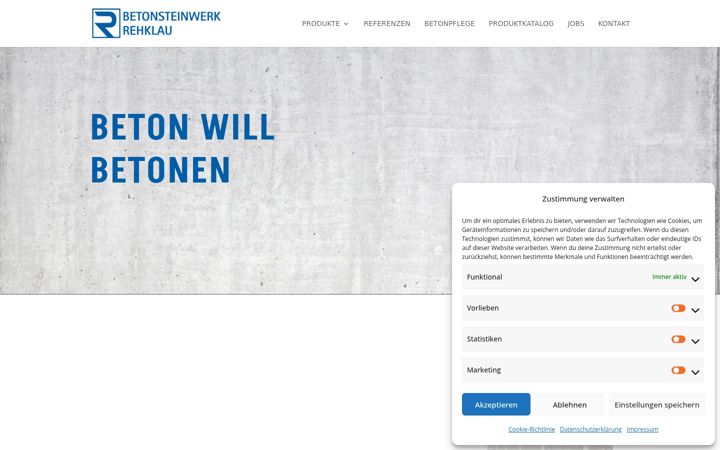 Ekrānuzņēmums no betonsteinwerk-rehklau.de