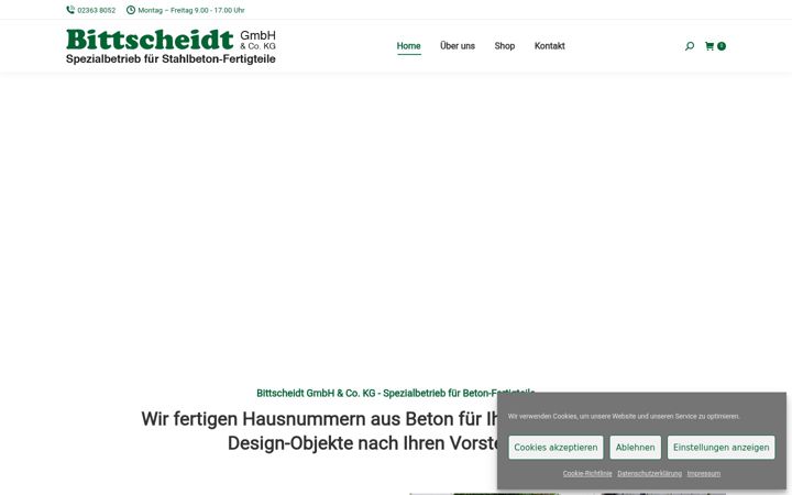 Screenshot stránky betonwerk-bittscheidt.de
