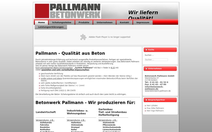 Screenshot of betonwerk-pallmann.de