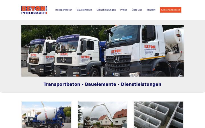 Screenshot of betonwerk-preussger.de