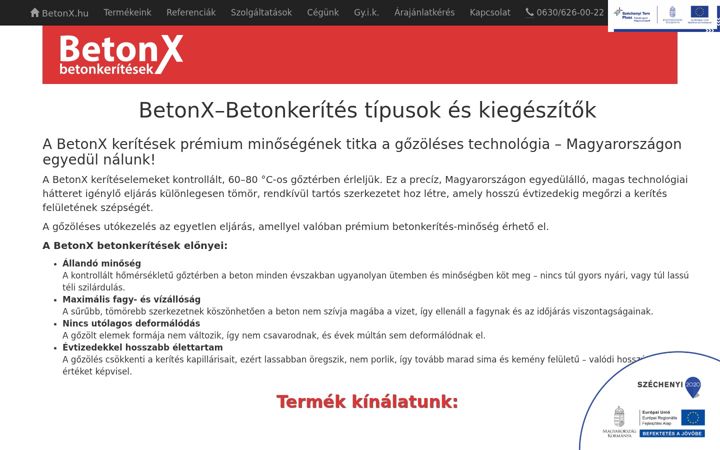 Screenshot of betonx.hu