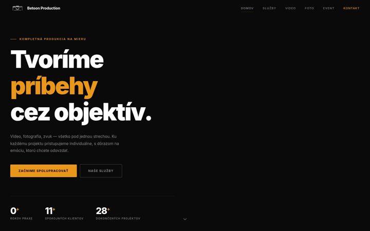 Screenshot of betoonproduction.com