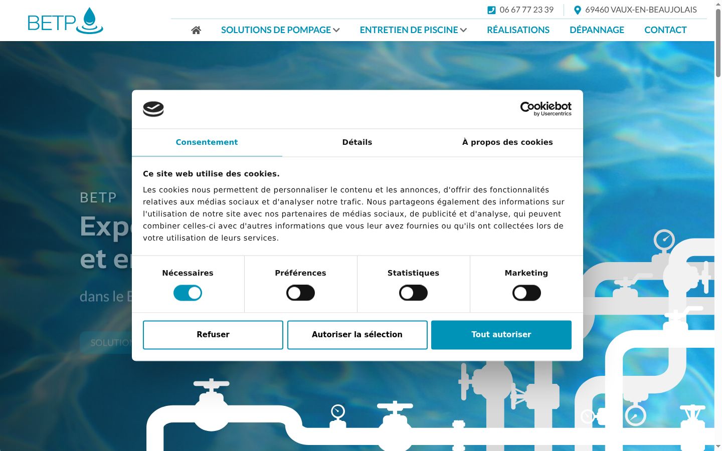 Screenshot tal-banner tal-kunsens muri qabel kwalunkwe interazzjoni