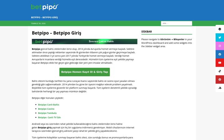 Screenshot of betpipogunceladresamp.net