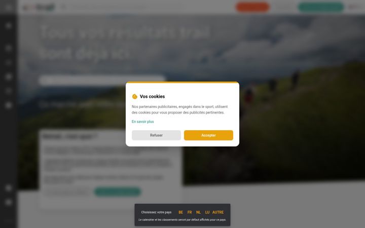 Screenshot of betrail.run