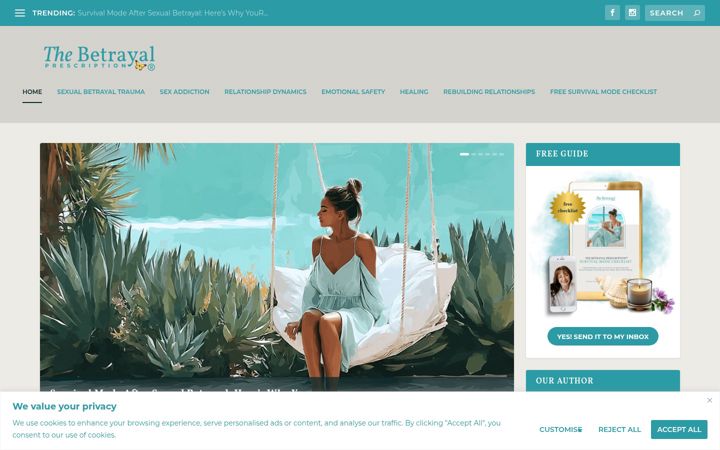 Screenshot of betrayalprescription.com