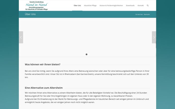 Screenshot του betreuung-handinhand.de