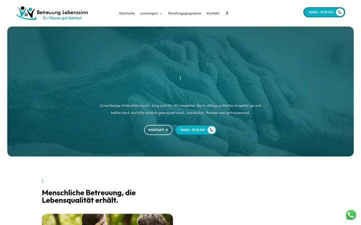 Screenshot του betreuung-lebenssinn.de