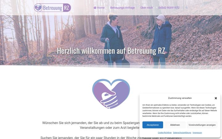 Screenshot του betreuung-rz.de