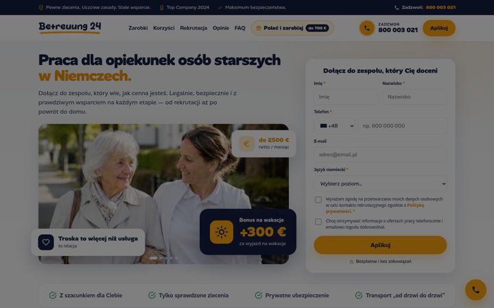 Screenshot of betreuung24.pl