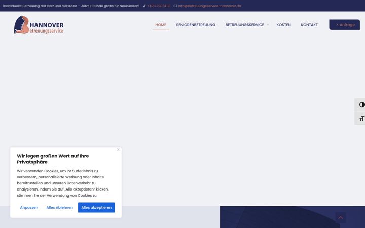 Screenshot of betreuungsservice-hannover.de