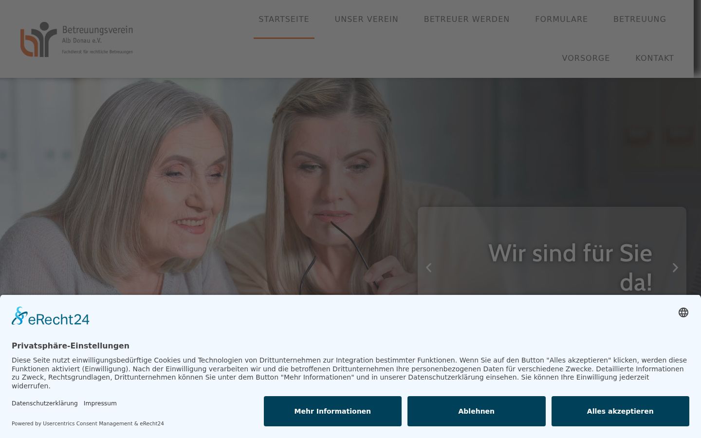 Captura de ecrã do banner de consentimento apresentado antes de qualquer interação